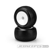 UK-Fuzz Bite pink - 2.2" Stadium Truck Pre-mounts with white wheels J-CONCEPTS