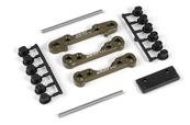 UK-XB808 Alu Rear Lower Susp. Holders Set - Swiss 7075 T6 (7mm) - Hard Coated - V2 X-RAY