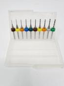 UK- Set of Micro-drills for drilling pistons 0.6-1.5mm WS-LINE