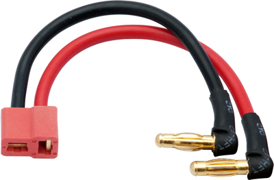 UK-LIPO H/C ADAPTOR WIRE-4MM MALE PLUG-US LRP