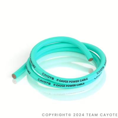 UK-11AWG Aurora Green Silicone (100cm) CAYOTE
