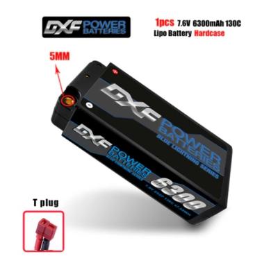 UK-Lipo Batterie 2S 7.6V 6300mAh 130C  5mm with DEAN cable DXF