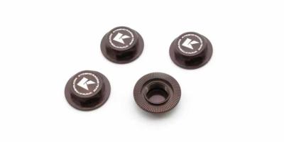 UK-1:8 Inferno Serrated Closed Wheel Nuts (4) Gun Metal KYOSHO