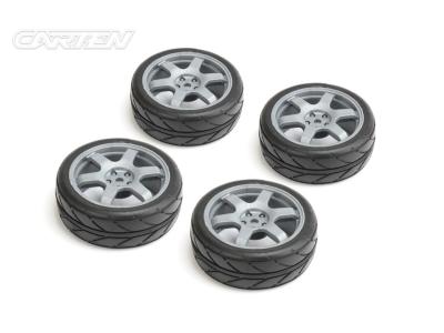 UK-TC Intermediate Tires+Wheels 6 Spoke Grey ET -0mm (4PCS) CARTEN