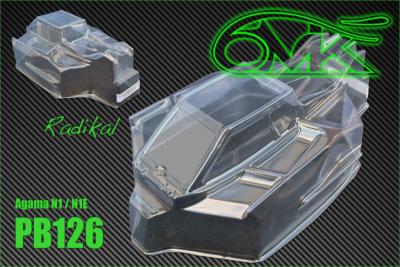 UK-Bodyshell lexan "RADIKAL" for AGAMA N1/N1E (clear) 6-MIK