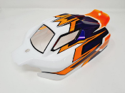 UK-VS2 body painted white/fluorescent orange/metalic purple for Hobao VS2 HOBAO RACING