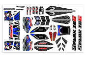 UK-Body decal sheet blue SPARK XB6 CORALLY