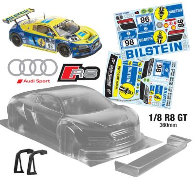 UK-Bodie 1/8e AUDI R8  "BILSTEIN" with wing (unpainted) TEAM-C
