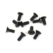 UK-M4x12mm Flat Head Screws (black, 10pcs) TEKNO-RC