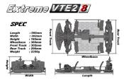 UK-NEW 1/8 EXTREME VTE2 ON-ROAD ARR 80% HOBAO RACING