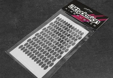 UK-Vinyl stencil 'Honeycomb V3' BITTYDESIGN