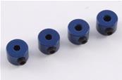 UK-ALUMINIUM COLLETS (5) PURPLE w/SCREWS & WRENCH FASTRAX