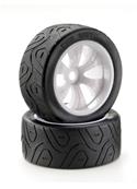 UK-Wheel Set LP Truggy “Street” white 1:8 (2) ABSIMA