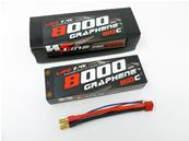 UK-Accus Stick 8000mAh 150C Graphène 7.4V 2S2P - PK4mm WS-LINE