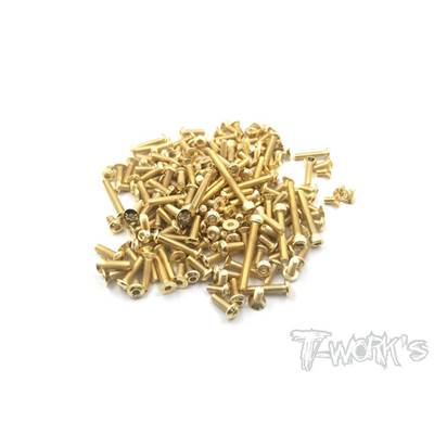 UK-Gold Plated Steel Screw Set 146pcs. ( For Kyosho MP10E ) T-WORK'S