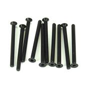 UK-M3x40mm Flat Head Screws (black, 10pcs) TEKNO-RC