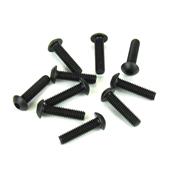 UK-M4x16mm Button Head Screws (black, 10pcs) TEKNO-RC