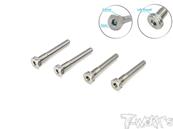 UK-64 Titanium Screw Type Shock Pin Set ( For Kyosho MP10/MP10T/MP10E/MP9 TKI4/3 ) LT 2pcs. RT 2pcs. T-WORK'S