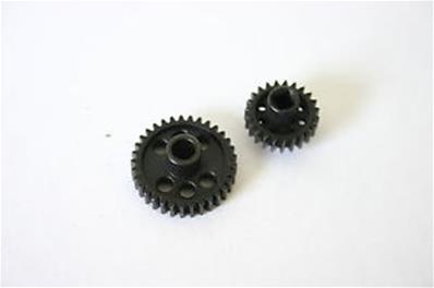 UK-Steel Gear Pair; CNC 33T and 23T - Cat/Cougar SCHUMACHER RACING