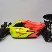 UK-Vision body paint (Yellow/Red) 1/8 buggy for S35-3E/-4E Sworkz and MBX8-Eco BITTYDESIGN