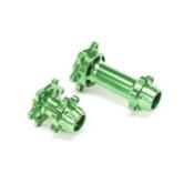 UK-Aluminum Hub Set, Machined, Green: Promoto-MX LOSI