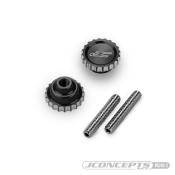 UK-4-40 Future Thumb Nut w/ Set Screw, BLACK 2pc J-CONCEPTS