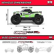 UK-1/10 GRANITE MEGA 665 4X4 RTR Brushed Monster Truck, Green  ARRMA