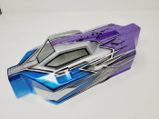 UK-BODYWORK EB48 2.0 BLUE METAL / SILVER / PURPLE PAINTED FOR EB48 2.0 - 2.1 TEKNO-RC