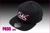 UK-Black 2021 cap - Embroidered White & Pink logo - Visière plate 6-MIK