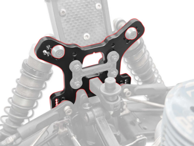 UK-Black Hard Coated 5mm 7075-T6 Alum.Rear Shock Tower ( For Mugen MBX8R ) T-WORKS