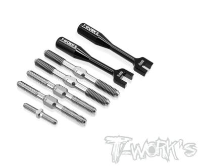 UK-64 Titanium Turnbuckle Set ( For Xray XB8E'24 ) T-WORK'S