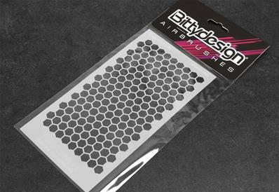 UK-Vinyl stencil 'Honeycomb V1' large BITTYDESIGN