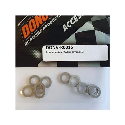UK-Steel Washer 5x8x0.8mm (10) DONUTS RACING