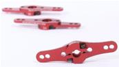 UK-Servo Arm Alu 25T Red Double Arm (2 Levels) ROBITRONIC