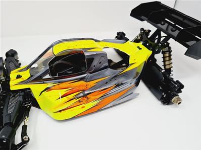 UK-Vision body paint (Yellow/Orange/Grey) 1/8 buggy for S35-3/-4 Sworkz and MBX8 Nitro BITTYDESIGN