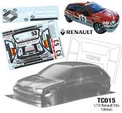 UK-Bodie 1/10e CLIO "Vive le Sport" phase1 190mm (non peinte) TEAM-C