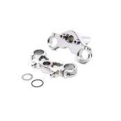 UK-Aluminum Triple Clamp Set, Silver: Promoto-MX LOSI
