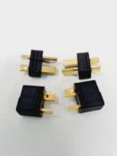 UK-Deans Plug Male and Female BLACK (10 pairs) WS-LINE