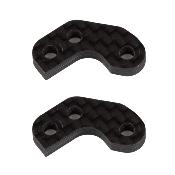 UK-Caster Block Link Mount Set, -1mm, carbon fiber B7/B7D TEAM-ASSOCIATED