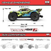 UK-1/10 VORTEKS 223S DSC 4X4 RTR Brushless Stadium Truck, TEAL