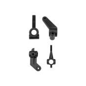 UK-RC10 Inline Steering Blocks & Rear Hub Carriers 0 Deg, Black TEAM ASSOCIATED