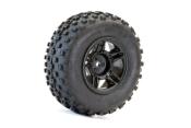 UK-1:10 SC Rock Block Mtd 5-Spoke Black (Slash Rr/Blitz) (Pr) FASTRAX