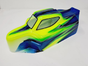 UK-S15 body painted Neon yellow/metalic blue for TEKNO-RC EB48 2.0 J-CONCEPTS