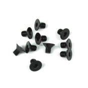 UK-M4x6mm Flat Head Screws (black, 10pcs) TEKNO-RC