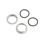 UK-Shock Adjustment Nuts (short, aluminum, CLEAR ano, 2pcs) TEKNO RC