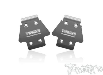 UK-Stainless Steel Front Chassis Skid Protector ( Team Associated RC8 B4.1/ B4 ) 2pcs. T-WORK'S