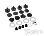 UK-Black Hard Coated 7075-T6 Alum Mult-adjust alternatives Shock Cap Shock Cap ( For Kyosho MP10/MP9 ) T-WORKS