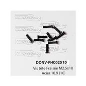 UK-M2,5x10 Countersunk Screw Steel 10.9 (10) DONUTS RACING