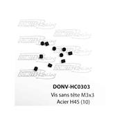 UK-Flat Point Screws M3x3 Steel (10) DONUTS RACING