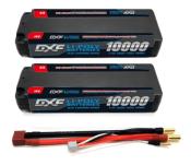 UK-PACK 2x Lipo Batterie 2S 7.6V 10000mAh 150C Blue 5mm avec cordon DEAN DXF-POWER